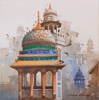 Zahid Ashraf, 12 x 12 inch, Acrylic on Canvas, Cityscape Painting, AC-ZHA-137